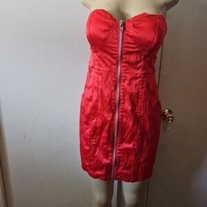 Victoria's Secret Bold Red Strapless Dress